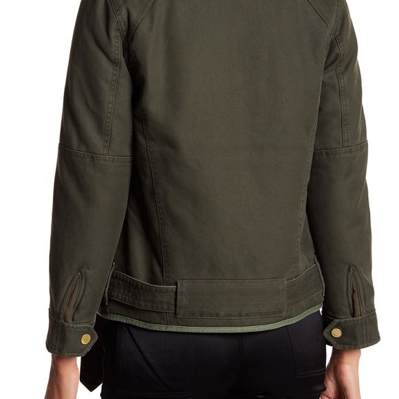 $550 ZADIG AND VOLTAIRE KAWA MOTO BOMBER Jacket Military Coat Warm Winter S - Picture 5 of 11